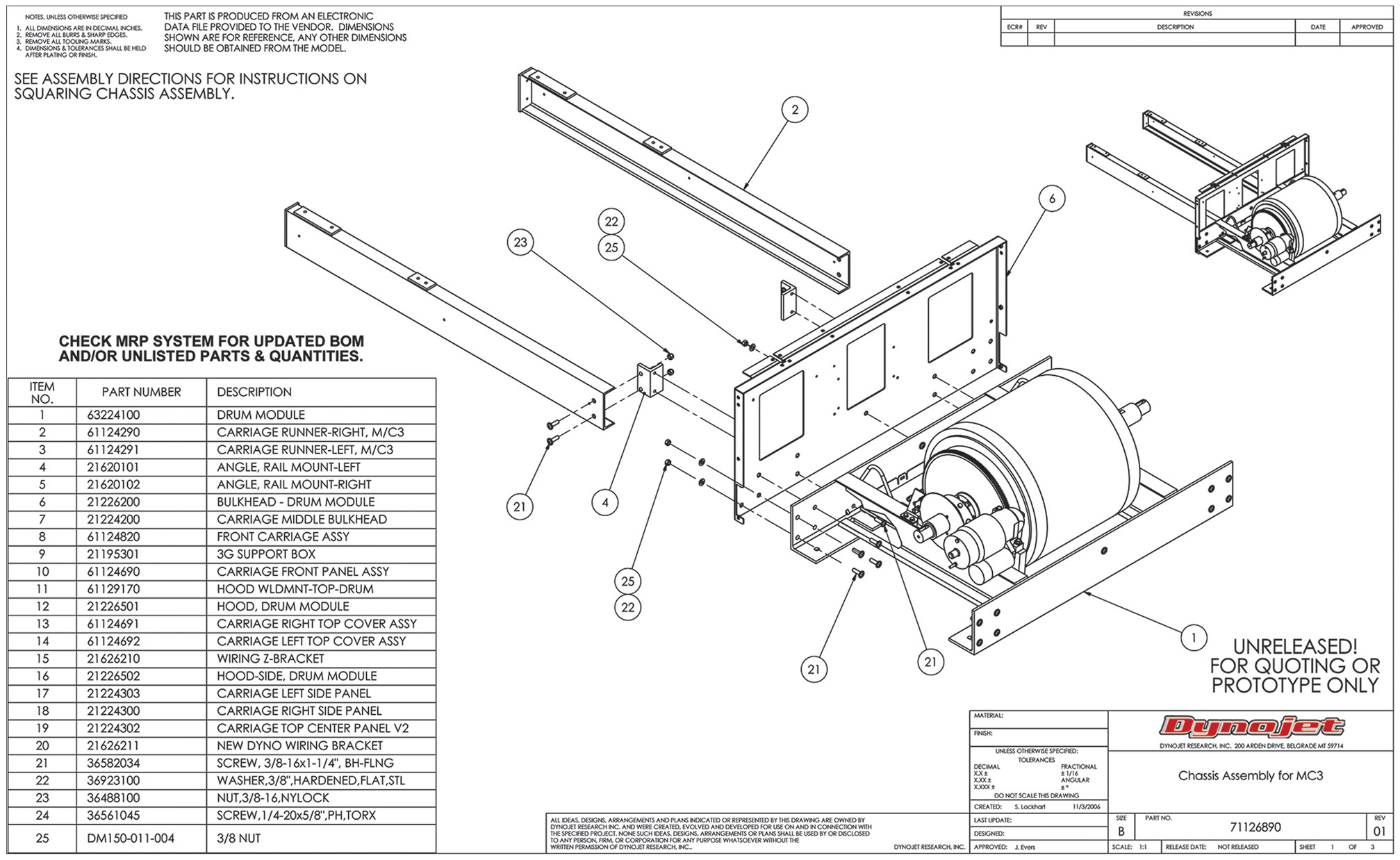 Figure depicts the assembly directions for the instructions on squaring chassis assembly.
