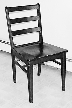 Photograph of a wooden chair.