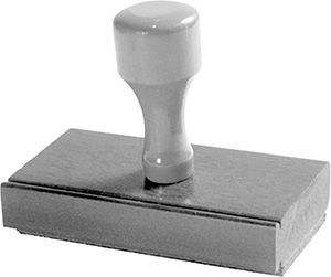 Photograph of a rubber stamp.