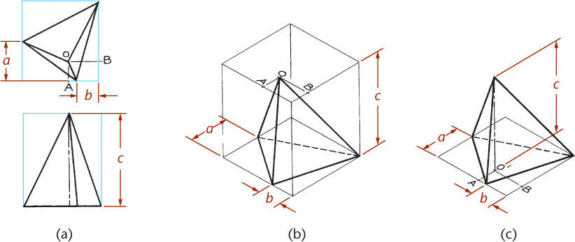 Irregular object in Isometric projection is displayed.
