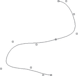 Figure shows an approximated spline curve formed using the fit points.