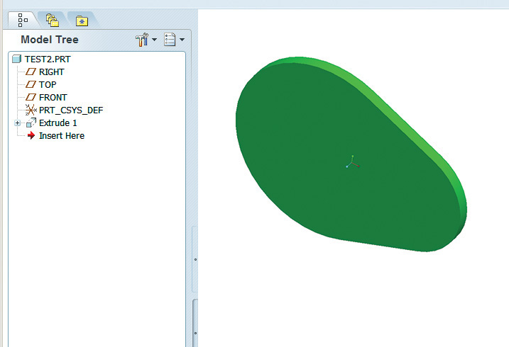 Screenshot of Autodesk window shows model tree on the left and graphics area on the right.