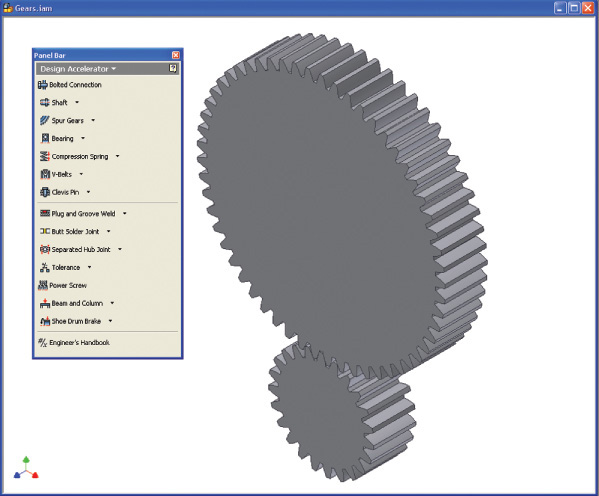 Screenshot shows a 3D gear model.