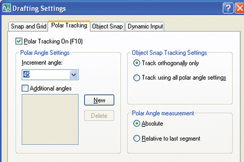 Screenshot shows the drafting settings window.
