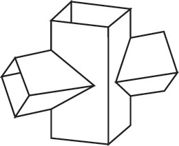 Drawing of Intersecting Prisms.