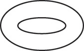Drawing titled double-curved surface shows two concentric ovals.