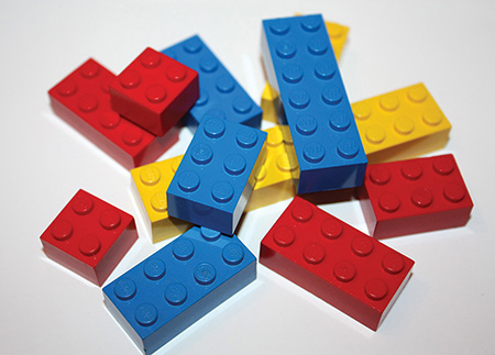Several lego bricks are shown.