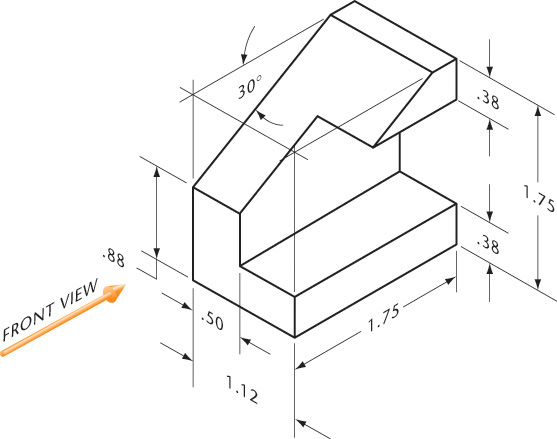 3D drawing of a slide is shown with accurate dimensions marked.