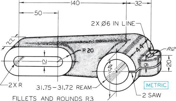 Figure shows the front view drawing of Anchor Bracket.