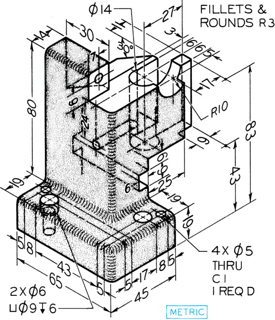 Figure shows Fixture Base Drawing.
