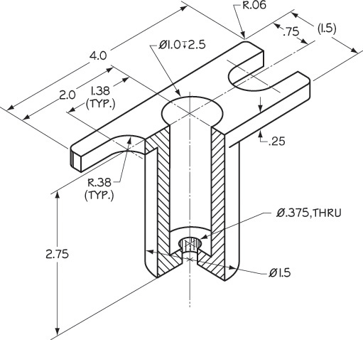Figure shows the drawing of Mounting Pin.