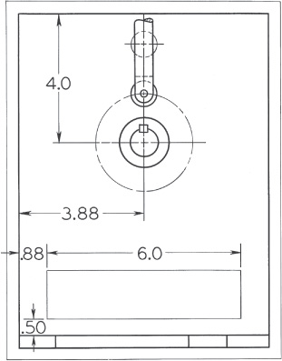 Drawing of a Disk Cam and Roller arrangement on a drawing sheet.