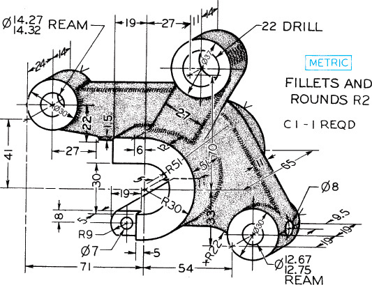 Figure shows a welding part drawing.
