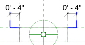 Diagram formed following the first two steps given to customize a panel with clearance space lines.