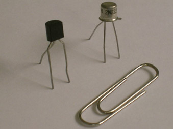 Figure 17.4 Indication of the size of a typical transistor.