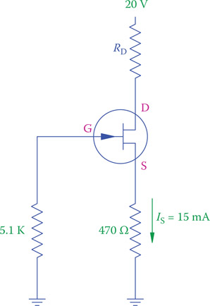 Figure 19.9 Circuit of Example 19.1.