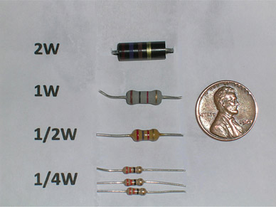 Figure 4.2 Examples of resistors used in electric and electronic devices.
