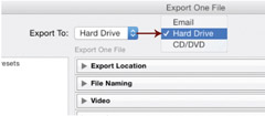 10.3 When exporting images, you can choose to have them sent directly to an email client, to a folder on your hard drive, or to a CD/DVD.