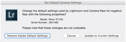 5.9b Lightroom identifies your specific camera by the serial number stored in the EXIF metadata.
