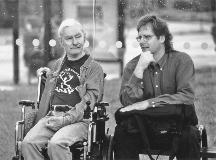 Figure 1.7 Walter Brock (left) with Arthur Campbell Jr., the main character of his documentary If I Can’t Do It. Photo by Noel Saltzman.