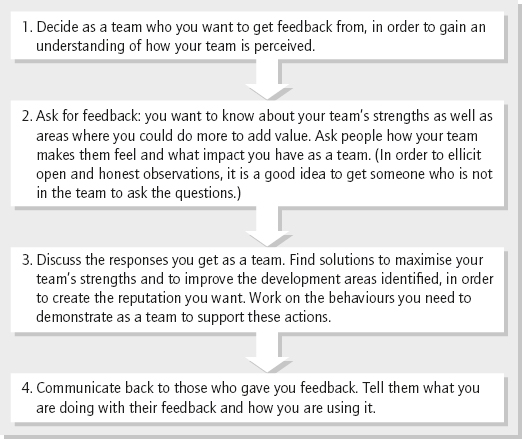 Figure 7.3 Feedback for the team