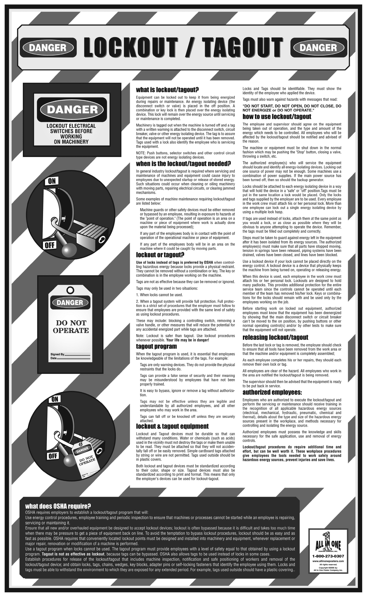 Image of Lockout/tagout (From the All in One Poster Company, Buena Park, CA)