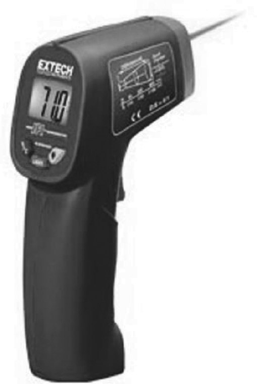 Image of Extech IR thermometer (Courtesy of Extech Corporation).