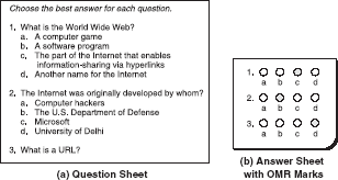Questionnaire Using OMR Marks