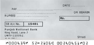 Cheque Number Written in MICR Font