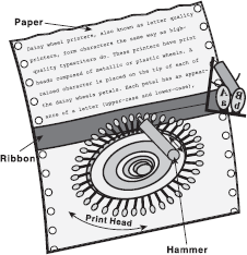 Working of Daisy Wheel Printer