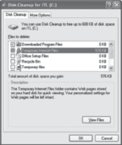 Disk Cleanup Dialog Box