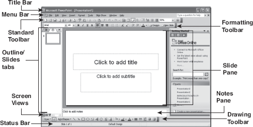 Main Microsoft PowerPoint Window