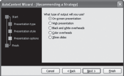 step 3: of AutoContent Wizard