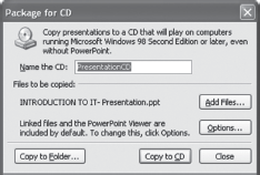 Package for CD Dialog Box