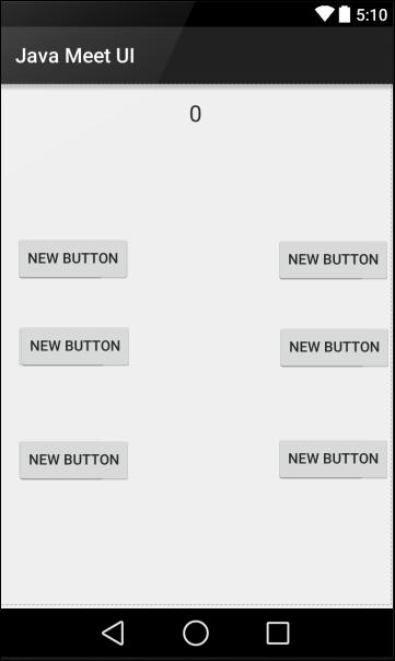 Using Button and TextView widgets from our layout