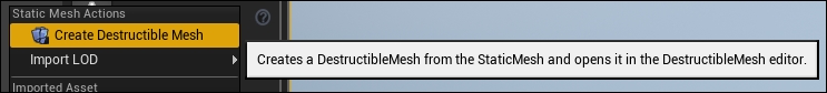 How to create, load and smash Destructible Meshes