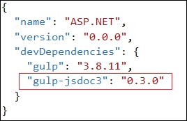 Installing JSDoc3 in ASP.NET Core