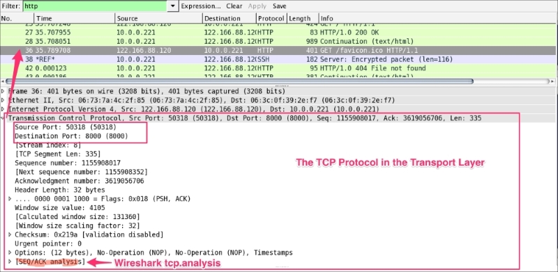 The Packet Details pane