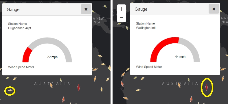 Adding a global wind data gauge