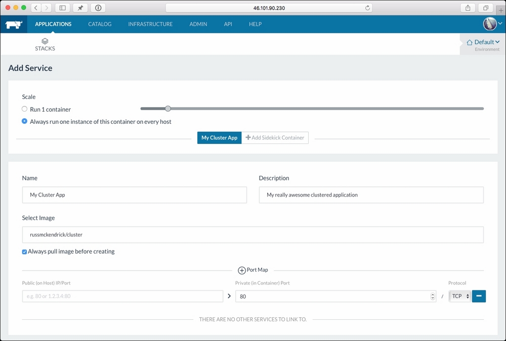 Deploying the Cluster application