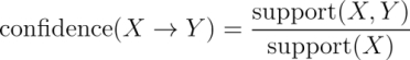 Measuring rule interest – support and confidence