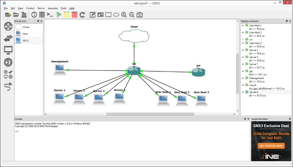 Network topology implementation