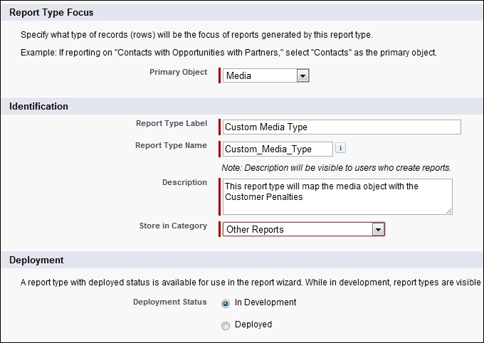 Custom report types