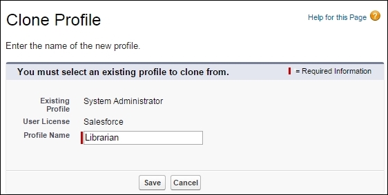 Creating a custom profile