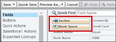 Sections and blank spaces