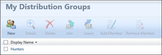 Creating and managing distribution groups