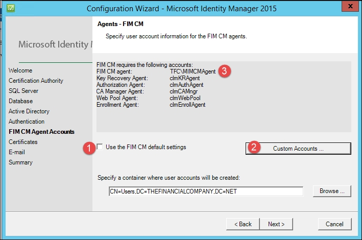 Step 2 – the configuration wizard