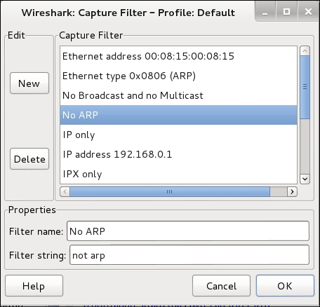 Capturing traffic with Wireshark