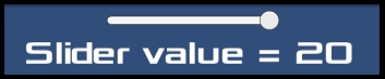 Displaying the value of an interactive UI Slider