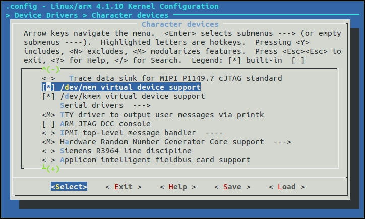 Understanding kernel configuration